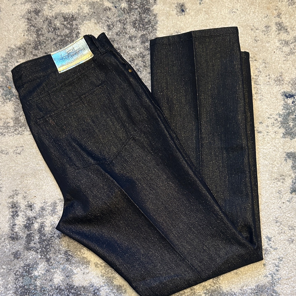 Ralph Lauren Black Denim Jeans With Gold Label